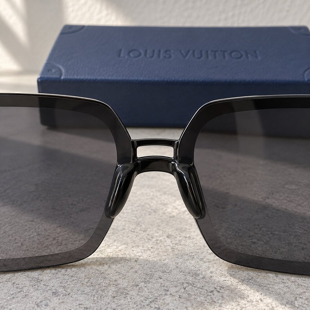 Louis Vuitton Black Square Sunglasses - Picture 5 of 6